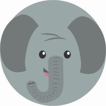 Crachá Animais da Selva - Elefante XiZ Party Supplies