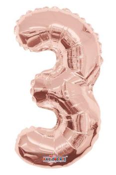 14" Foil Balloon nº 3 - Rose Gold