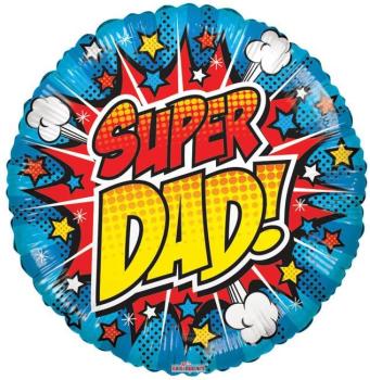 18" Foil Balloon Super Dad! Kaleidoscope