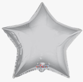 4" Star Foil Balloon - Silver Kaleidoscope