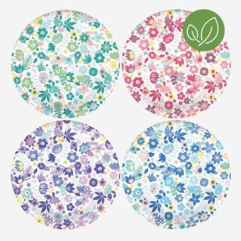 Colorful Flower Plates