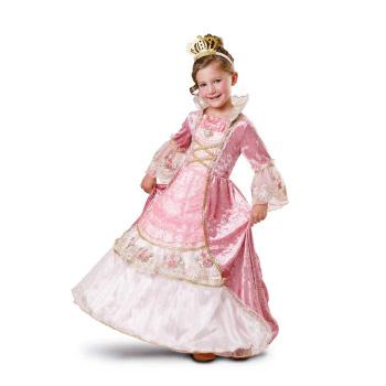 Fato Menina Rainha Elegante Rosa - 5-6 Anos