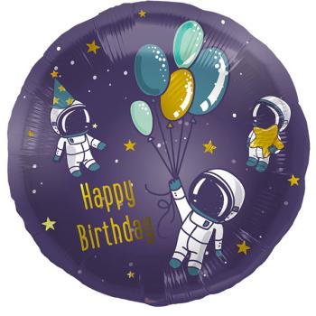18" Birthday Space Foil Balloon