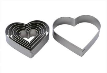Stainless Steel Heart Cutter Set deKora