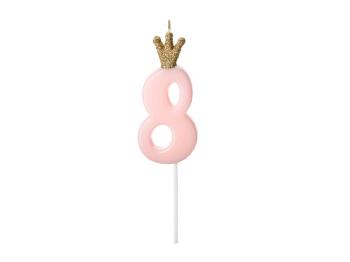 Princess Candle Nº8 - Pink