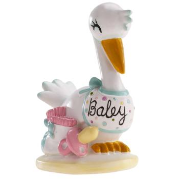 Baby Girl Stork Cake Topper deKora