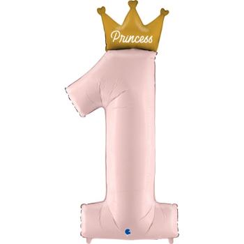 Globo de foil de 46" Princesa del primer cumpleaños Grabo