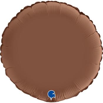 18" Round Satin Foil Balloon - Chocolate Grabo
