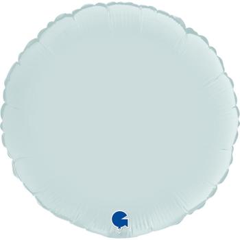 18" Round Satin Foil Balloon - Pastel Blue