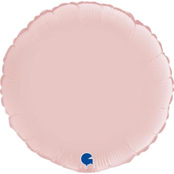 18" Round Satin Foil Balloon - Pastel Pink Grabo