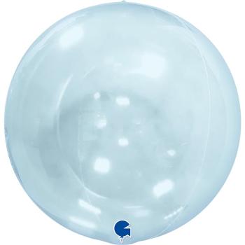 Balão 15" 4D Globo - Clear Azul - Sem válvula
