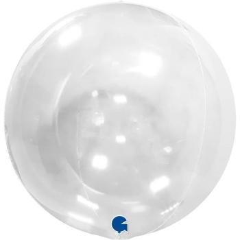 15" 4D Globe Balloon - Clear - Without valve Grabo