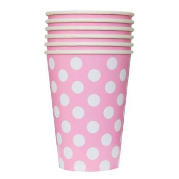 Baby Pink Polka Dot Cups