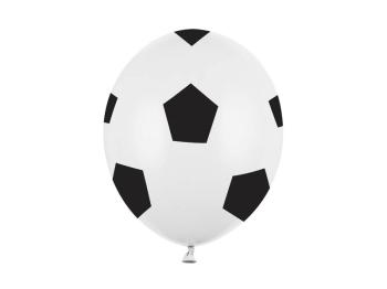 White and Black Football Latex Balloons