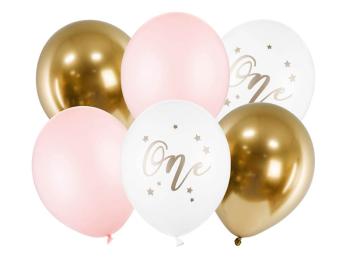 One Pink Latex Balloons PartyDeco