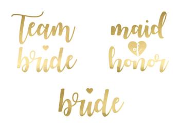 Gold Bachelorette Party Temporary Tattoos PartyDeco