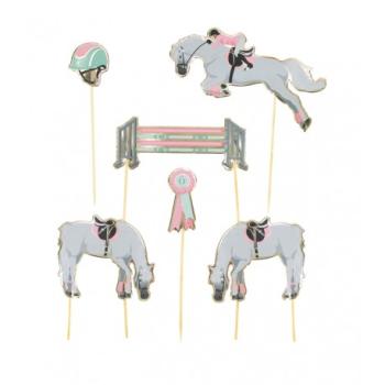 Horse Racing Cake Toppers Tim e Puce