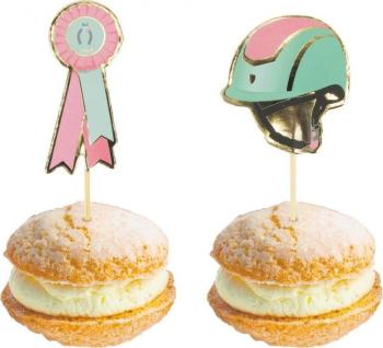 Horse Racing CupCake Toppers Tim e Puce