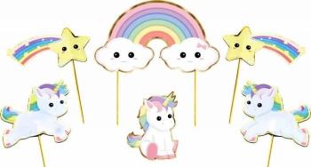 Baby Unicorn Cake Toppers Tim e Puce