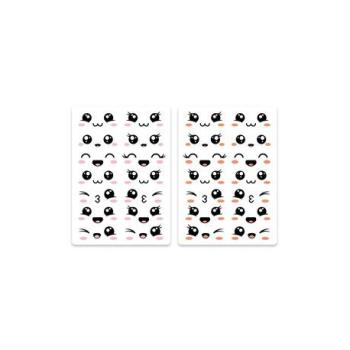 Little Eyes Stickers Tim e Puce