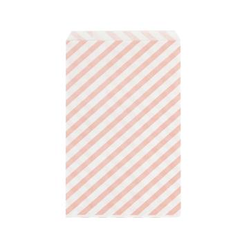 Paper Bags with Stripes - Pink