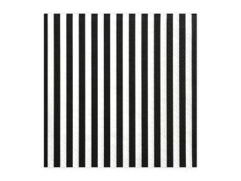 Black and White Striped Napkins PartyDeco