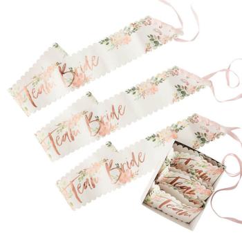 Pack 6 Team Bride Floral Banners GingerRay