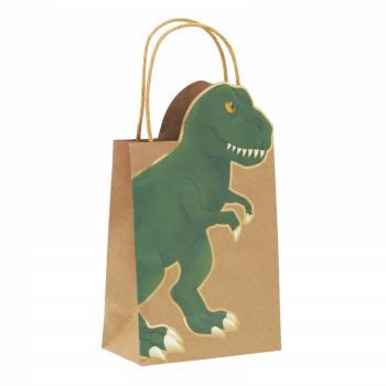 Set of 4 Dinosaur World Gift Bags Tim e Puce