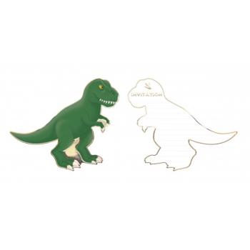 Invitaciones del mundo de los dinosaurios Tim e Puce