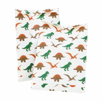 Bolsas de papel del mundo de los dinosaurios Tim e Puce