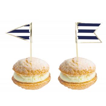 Sailor Flags CupCake Toppers Tim e Puce