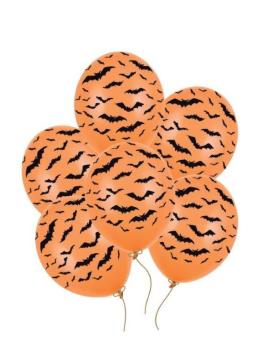 Bats Latex Balloons - Orange
