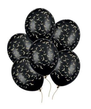Bats Latex Balloons - Black PartyDeco