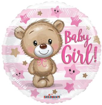 Foil Balloon 18" Baby Girl Bear