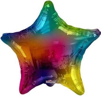 18" Star Foil Balloon - Multicolor Kaleidoscope