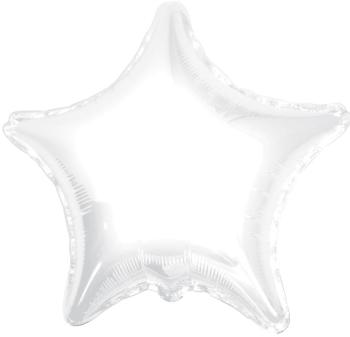 9" Star Foil Balloon - White
