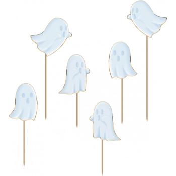 Halloween Pastel Ghost Cake Toppers Tim e Puce