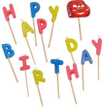 Velas Cars Happy Birthday Decorata Party
