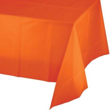 Plastic Tablecloth - Orange Creative Converting