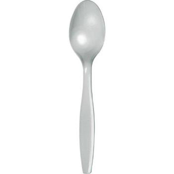 Set of 24 dessert spoons - Silver