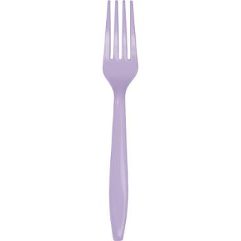 24 Plastic Forks - Lilac Creative Converting