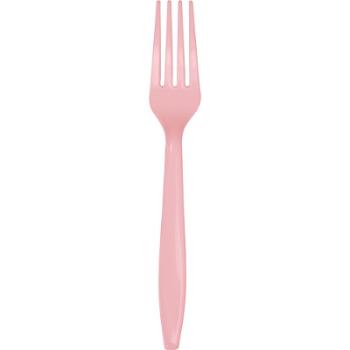 24 Plastic Forks - Baby Pink Creative Converting