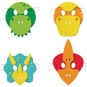 4 Dinosaur Masks Creative Converting