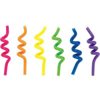 Curly Neon Candles