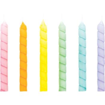 Pastel Spiral Candles Creative Converting