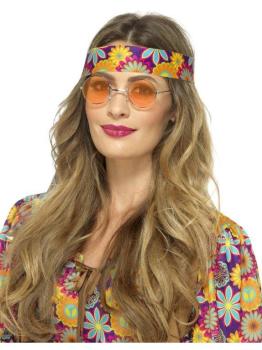 Orange Hippie Glasses Smiffys