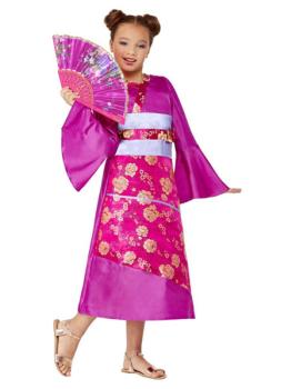 Disfraz de geisha morada - 4-6 años