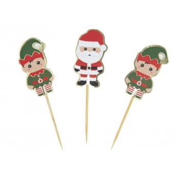 Sweety Christmas CupCake Toppers Tim e Puce