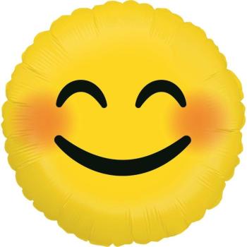 Globo de foil con emoji sonriente de 18" Grabo