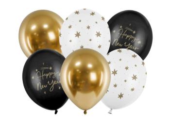 Balões Látex Happy New Year Estrelas